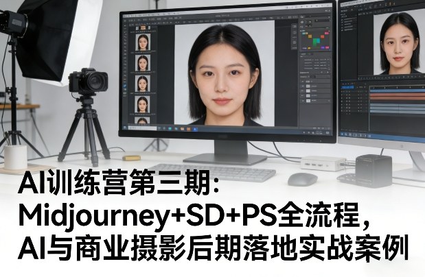 AI训练营第三期：Midjourney+SD+PS全流程，AI与商业摄影后期落地实战案例-千汇网创