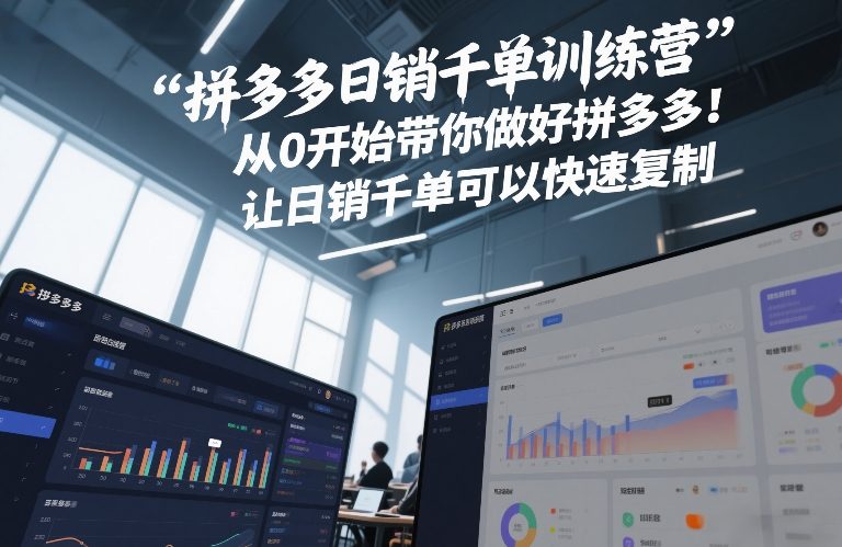 拼多多日销千单训练营，从0开始带你做好拼多多，让日销千单可以快速复制(更新26年3月)-千汇网创