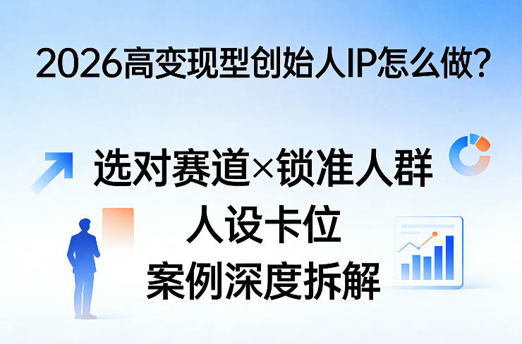 2026高变现型创始人IP怎么做？选对赛道×锁准人群×人设卡位×案例深度拆解-千汇网创