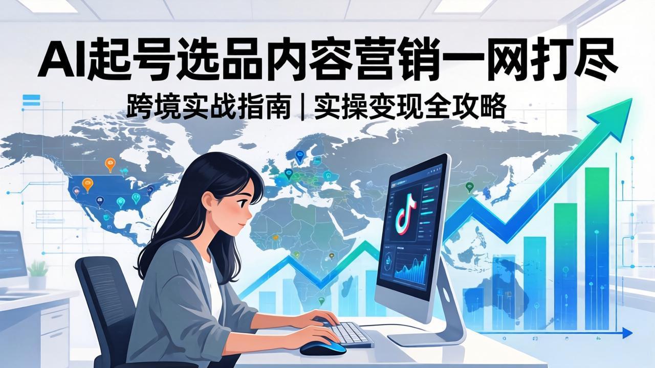 2026 TikTok 跨境AI实操：从零基础到变现全流程，AI起号选品内容营销一网打尽-千汇网创