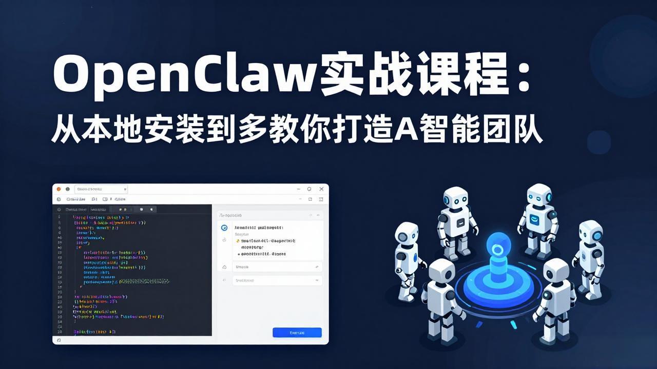 OpenClaw实战课程：从本地安装到多Agent协同，手把手教你打造AI智能团队-千汇网创