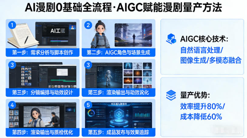 AI漫剧0基础全流程，快速掌握AIGC赋能的漫剧量产方法-千汇网创