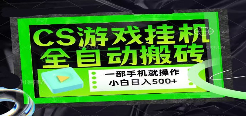 CSGO游戏挂机捡漏搬砖，超稳定的项目，带领1000+小白实现日入500+-千汇网创