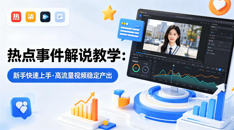 某大V的热点事件解说教学，新手也能快速上手，稳定产出高流量解说视频-千汇网创