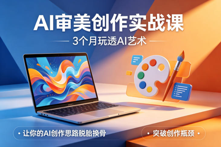 AI审美创作实战课，3个月玩透AI艺术，让你的AI创作思路脱胎换骨，突破创作瓶颈-千汇网创