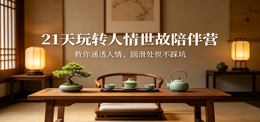 21天玩转人情世故陪伴营：教你通透人情、圆滑处世不踩坑-千汇网创