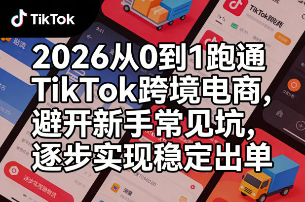 2026从0到1跑通TikTok跨境电商，避开新手常见坑，逐步实现稳定出单(更新0414)-千汇网创