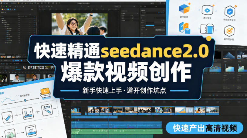 快速精通seedance2.0爆款视频创作，快速产出高清视频，避开大量创作坑点，新手也能快速上手-千汇网创