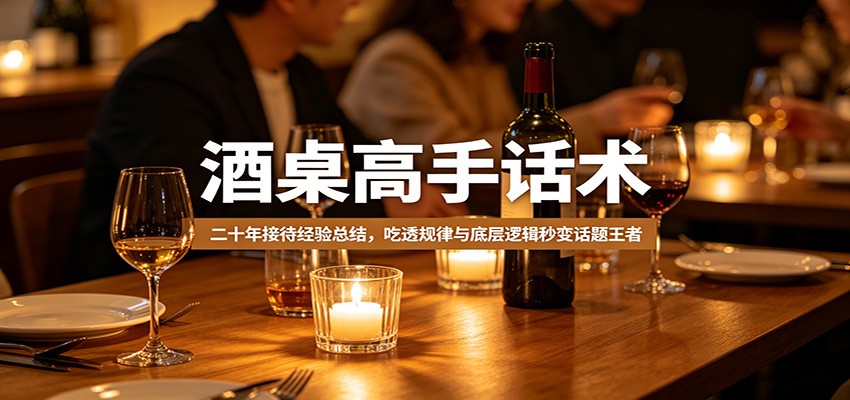 酒桌高手话术：二十年接待经验总结，吃透规律与底层逻辑秒变话题王者-千汇网创