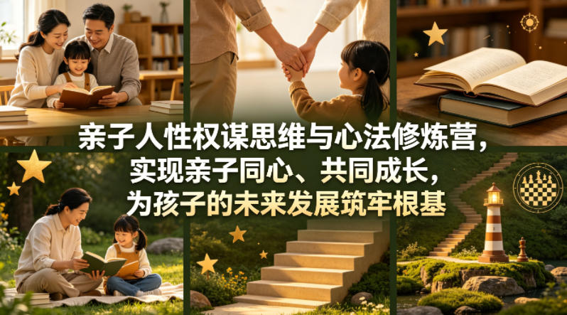 亲子人性权谋思维与心法修炼营，实现亲子同心、共同成长，为孩子的未来发展筑牢根基【音频】-千汇网创