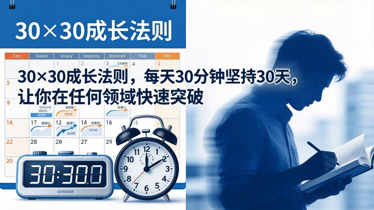 付费文章：30×30成长法则，每天30分钟坚持30天，让你在任何领域快速突破-千汇网创