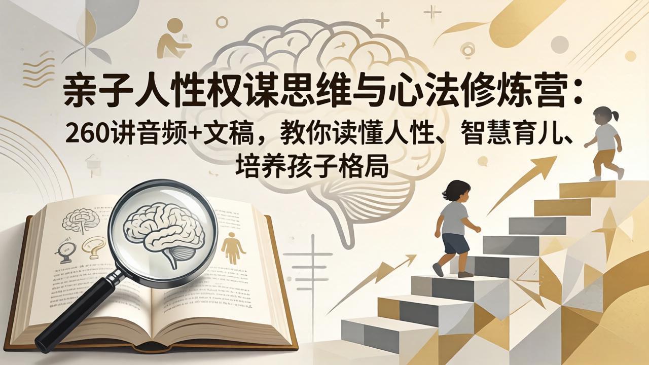 亲子人性权谋思维与心法修炼营：260讲音频+文稿，教你读懂人性、智慧育儿、培养孩子格局-千汇网创